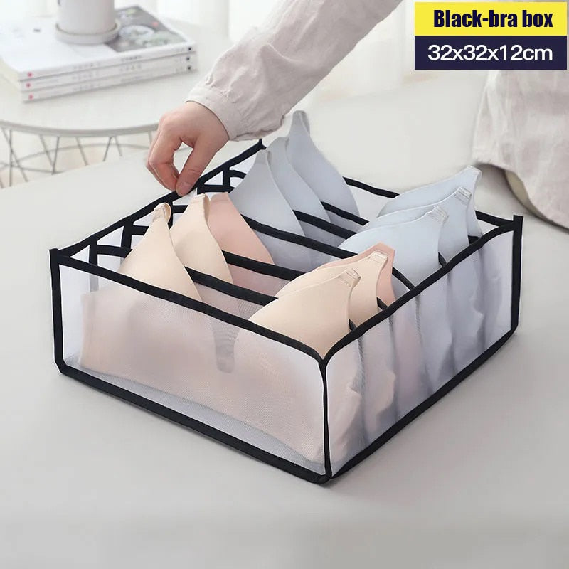 Underwear Storage Organizer for Clothes Separated Socks Shorts Bra Storage Boxs Dormitory Closet Org