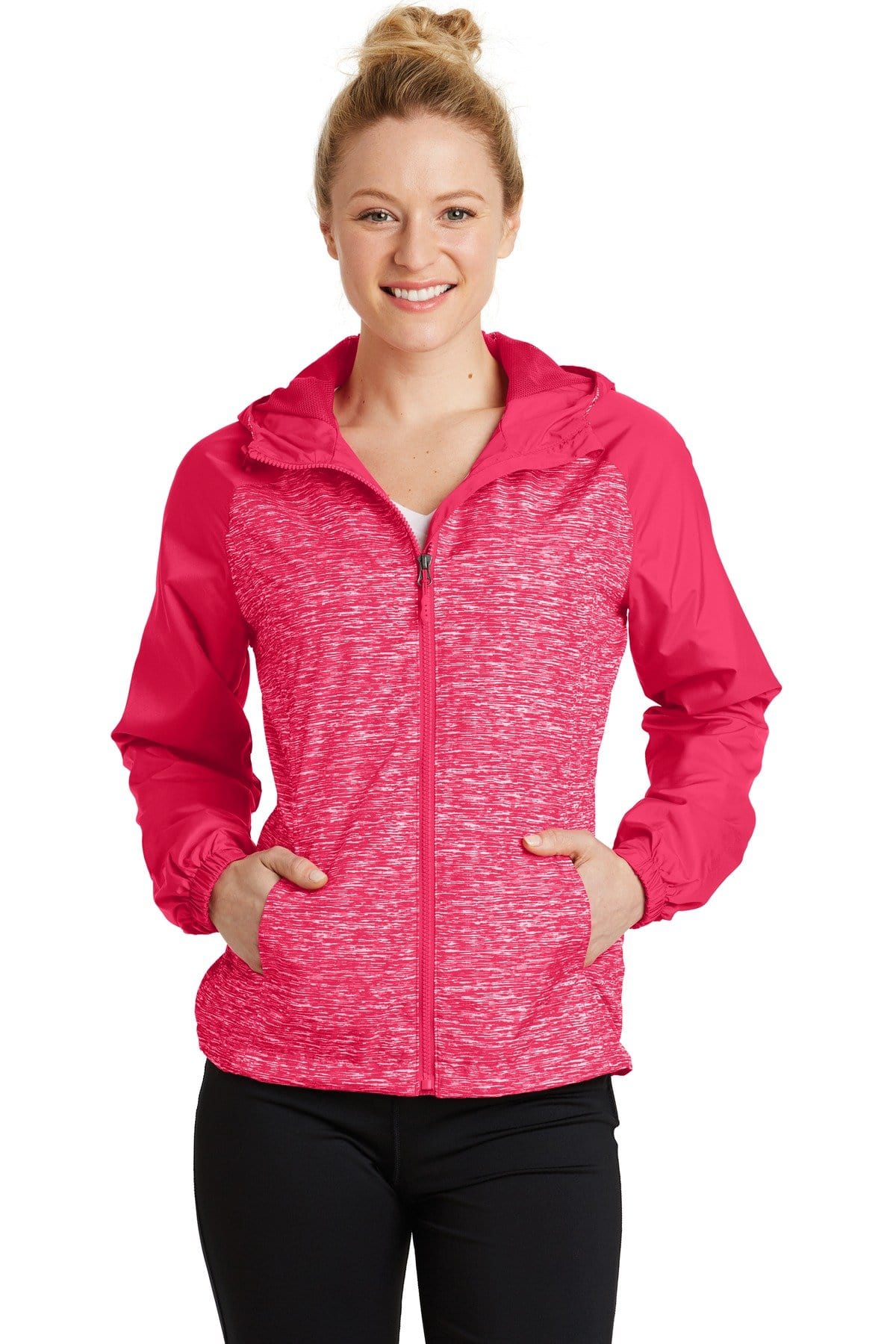 Sport-Tek Heather Raglan Women's Hooded Jacket LST404675