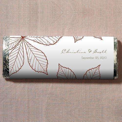 Autumn Leaf Nut Free Gourmet Milk Chocolate Bar Berry (Pack of 1)-Wedding Candy Buffet Accessories-Chocolate Brown-JadeMoghul Inc.