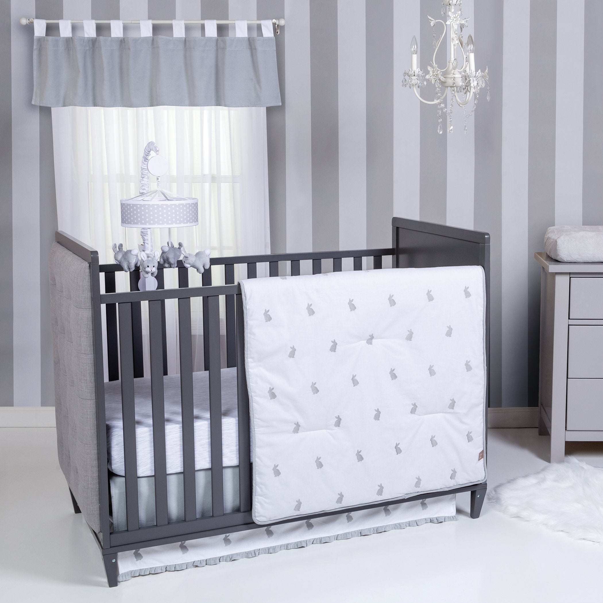 Baby Bedding Bunnies 3 Piece Crib Bedding Set