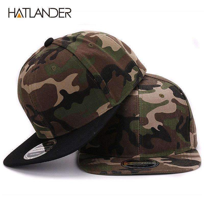 Camouflage Snapback Cap / Flat Baseball Cap