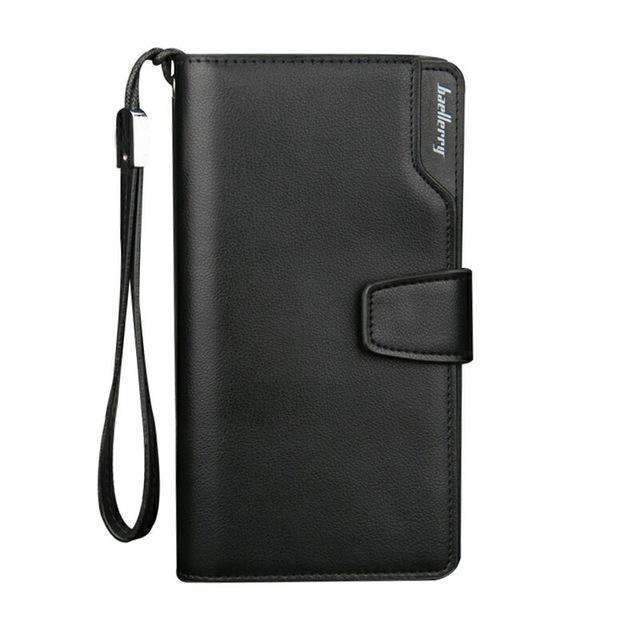 Card holder Leather Wallet men Long Design Quality passport cover Fashion Casual Mens Purse Zipper M