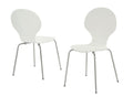 Chairs White Accent Chair - 63'.75" x 53'.25" x 102" White, Metal - 4 Dining Chairs HomeRoots