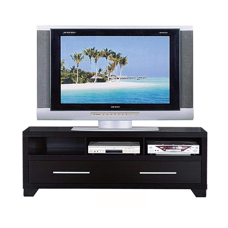 Entertainment Centers and Tv Stands Rich and Elegant TV Stand With Storage, Black Benzara