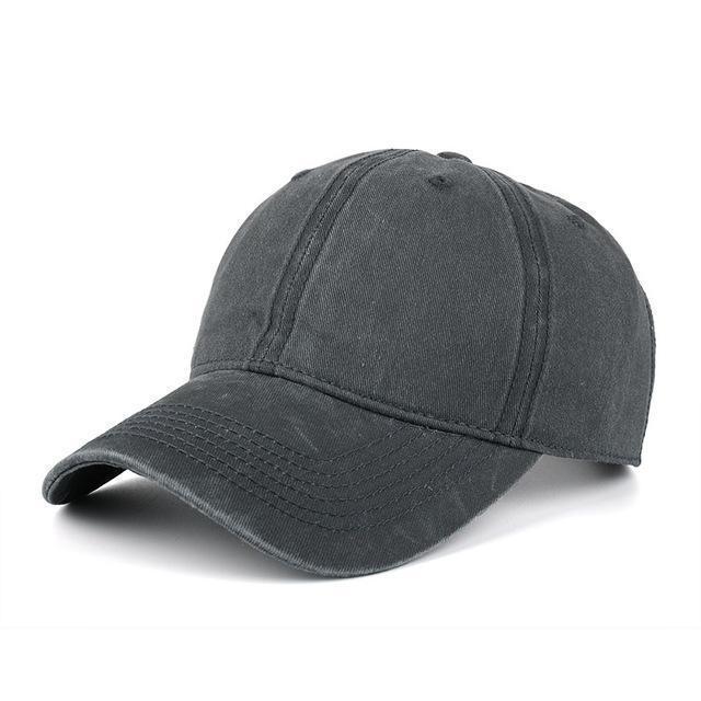 High quality Washed Cotton Adjustable Solid Baseball Cap / Unisex Cap