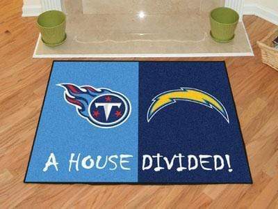 Large Area Rugs Cheap NFL Chargers Titans House Divided Rug 33.75"x42.5"