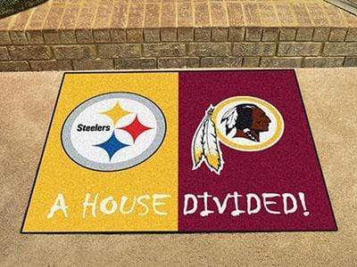 Large Area Rugs Cheap NFL  House Divided Steelers/Redskins House Divided Rug 33.75"x42.5"