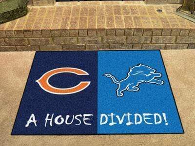 Large Rugs NFL Bears Lions House Divided Rug 33.75"x42.5"