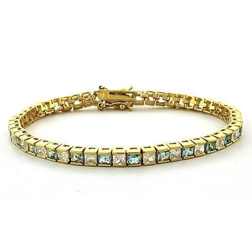 Gold Bracelet LOAS1315 Gold 925 Sterling Silver Bracelet with AAA Grade CZ