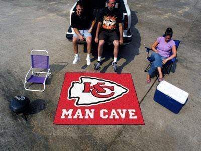 BBQ Grill Mat NFL Kansas City Chiefs Man Cave Tailgater Rug 5'x6'