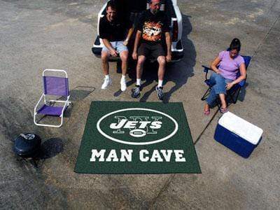 BBQ Grill Mat NFL New York Jets Man Cave Tailgater Rug 5'x6'