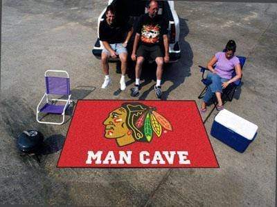 Outdoor Rugs NHL Chicago Blackhawks Man Cave UltiMat 5'x8' Rug