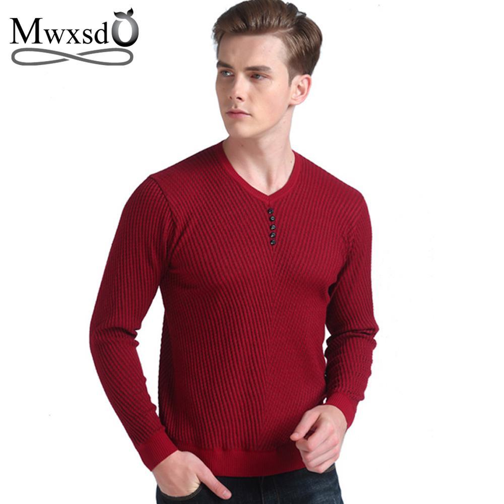 Men Smart Casual V-Neck Sweater