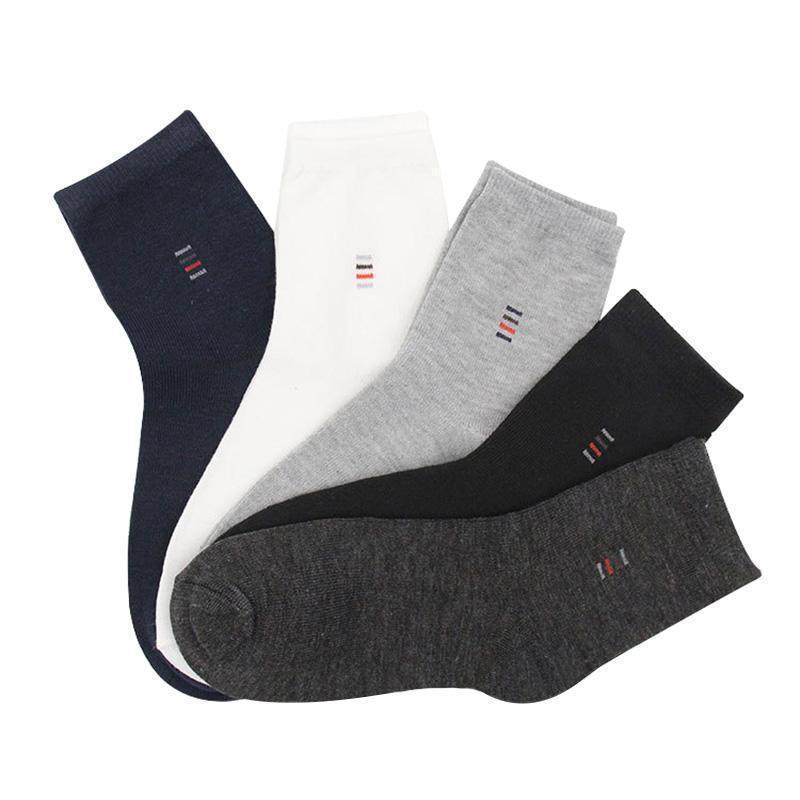 Men Solid Color Cotton Classic Business Casual Socks
