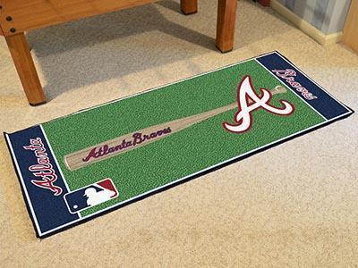 Hallway Runner Rug MLB Atlanta Braves Baseball Runner Mat 30"x72"