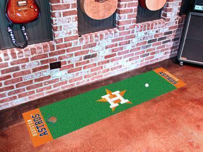 Hallway Runner Rug MLB Houston Astros Putting Green Runner 18"x72" Golf Accessories