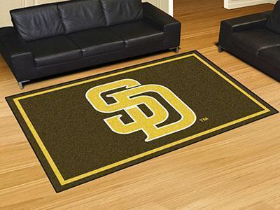 5x8 Area Rugs MLB San Diego Padres Brown/Yellow 5'x8' Plush Rug