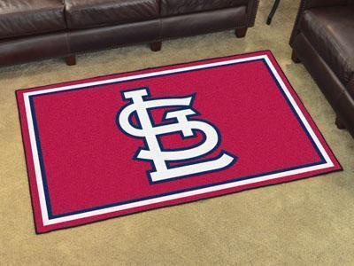 4x6 Area Rugs MLB St. Louis Cardinals 'StL' 4'x6' Plush Rug