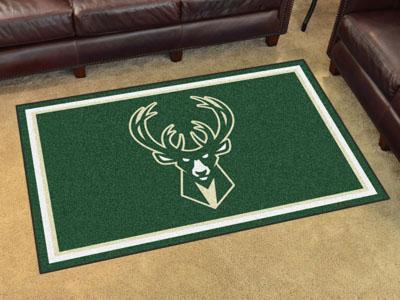 4x6 Area Rugs NBA Milwaukee Bucks 4'x6' Plush Rug