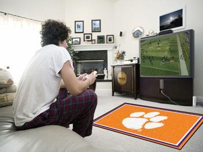 4x6 Rug NCAA Clemson 4'x6' Plush Rug