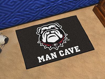 Outdoor Rug NCAA Georgia Black New Bulldog Man Cave Starter Rug 19"x30"