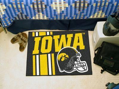 Outdoor Rug NCAA Iowa Uniform Starter Rug 19"x30"