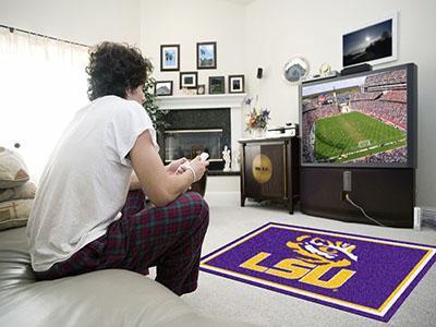 4x6 Rug NCAA LSU 4'x6' Plush Rug