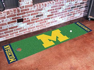 Hallway Runner Rug NCAA Michigan Putting Green Runner 18"x72" Golf Accessories