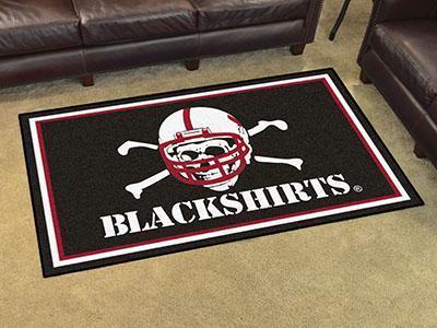 4x6 Area Rugs NCAA Nebraska Blackshirts 4'x6' Plush Rug