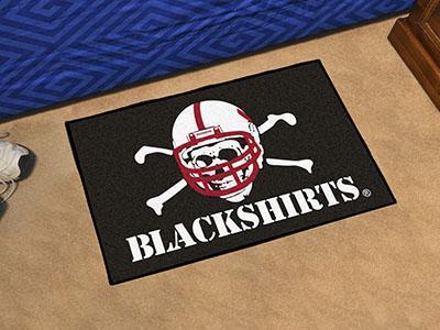 Outdoor Rugs NCAA Nebraska Blackshirts Starter Rug 19"x30"