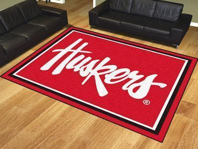 8x10 Area Rugs NCAA Nebraska Huskers 8'x10' Plush Rug