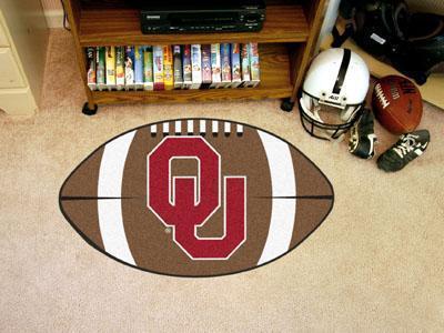 Round Rugs For Sale NCAA Oklahoma Football Ball Rug 20.5"x32.5"