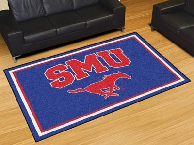 5x8 Rug NCAA SMU 5'x8' Plush Rug