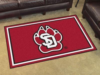 4x6 Area Rugs NCAA South Dakota 4'x6' Plush Rug