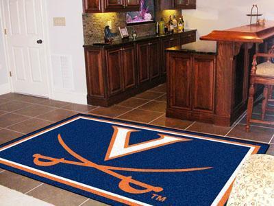 5x8 Rug NCAA Virginia 5'x8' Plush Rug