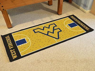 Hallway Runner Rug NCAA West Virginia Basketball Court Runner Mat 30"x72"