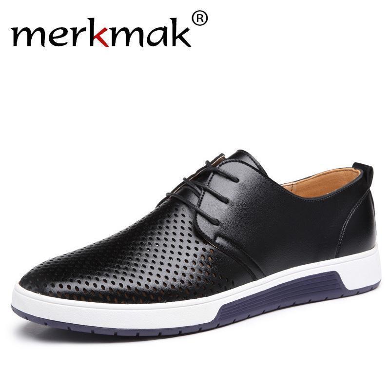 New Casual Shoes For Men / Leather Luxury Flat Shoes-black shoes-5.5-JadeMoghul Inc.