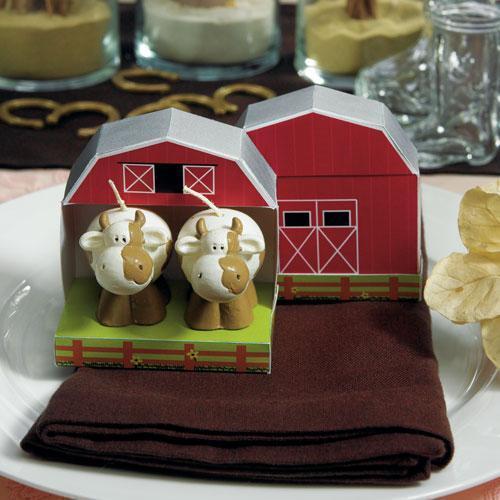 Novelty Cow Candle Country Wedding Favors Pack Of 1