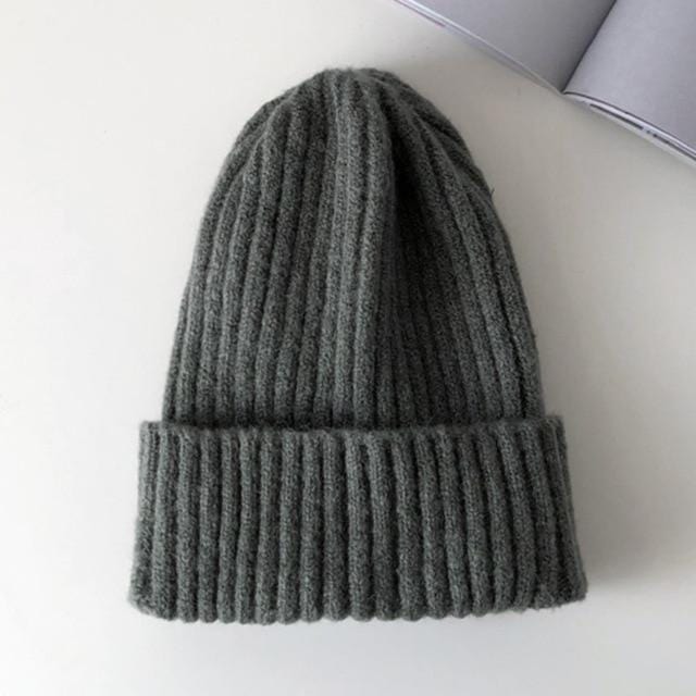 New Candy Colors Winter Hat Women Knitted Hat Warm Soft Trendy Hat Kpop Style Wool Beanie Elegant Al