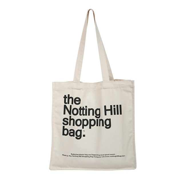 Women Canvas Shopping Bag Notting Hill Books Bag Female Cotton Cloth Shoulder Bag Eco Handbag Tote R