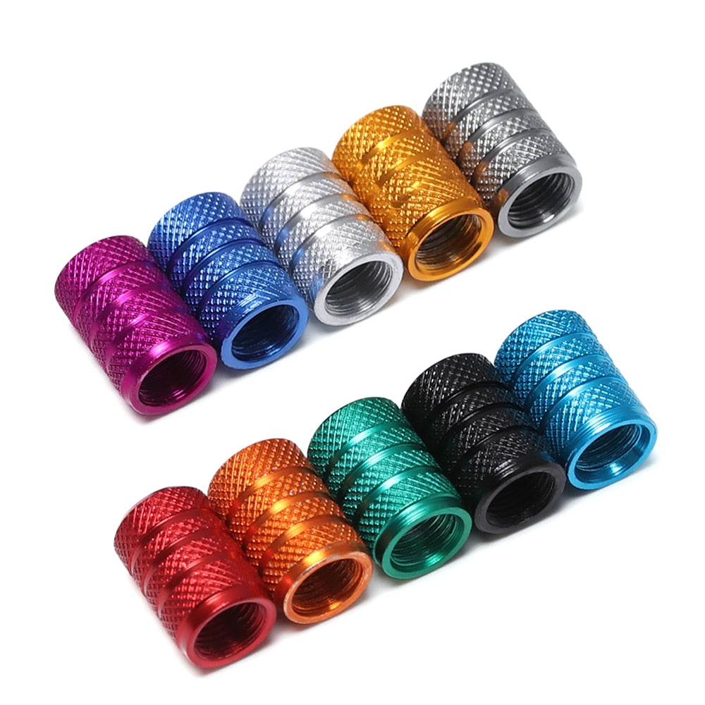 4PC Universal Dustproof Aluminium Alloy Bicycle Cap Wheel Tire Covered Car Truck Tube Tyre Bike Acce