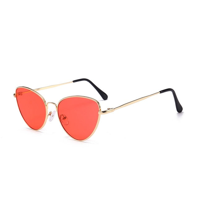 Sexy Small Vintage Cat Eye Sunglasses Women Vintage Red Black Sun Glasses Female Ladies Cateyes Sung