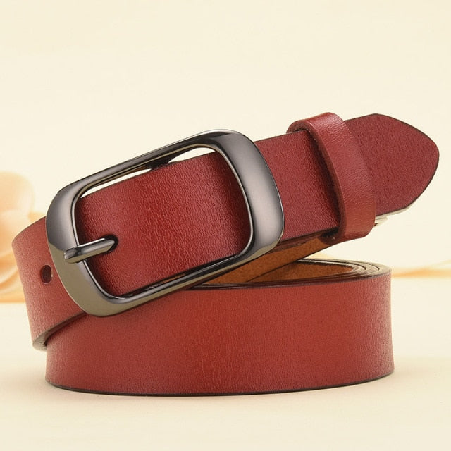 DINISITON New Women Genuine Leather Belt For Female Strap Casual All-match Ladies Adjustable Belts D