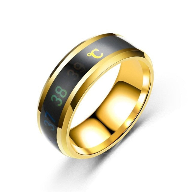 Temperature Ring Titanium Steel Mood Emotion Feeling Intelligent Temperature Sensitive Rings for Wom