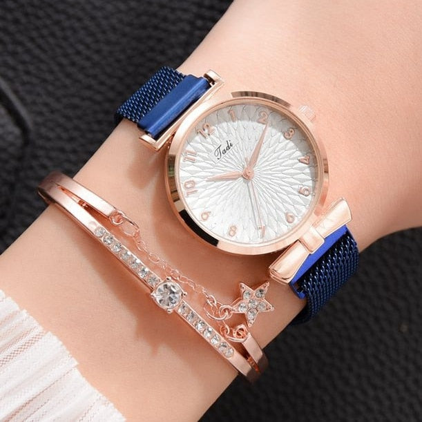 Luxury Women Bracelet Quartz Watches For Women Magnetic Watch La