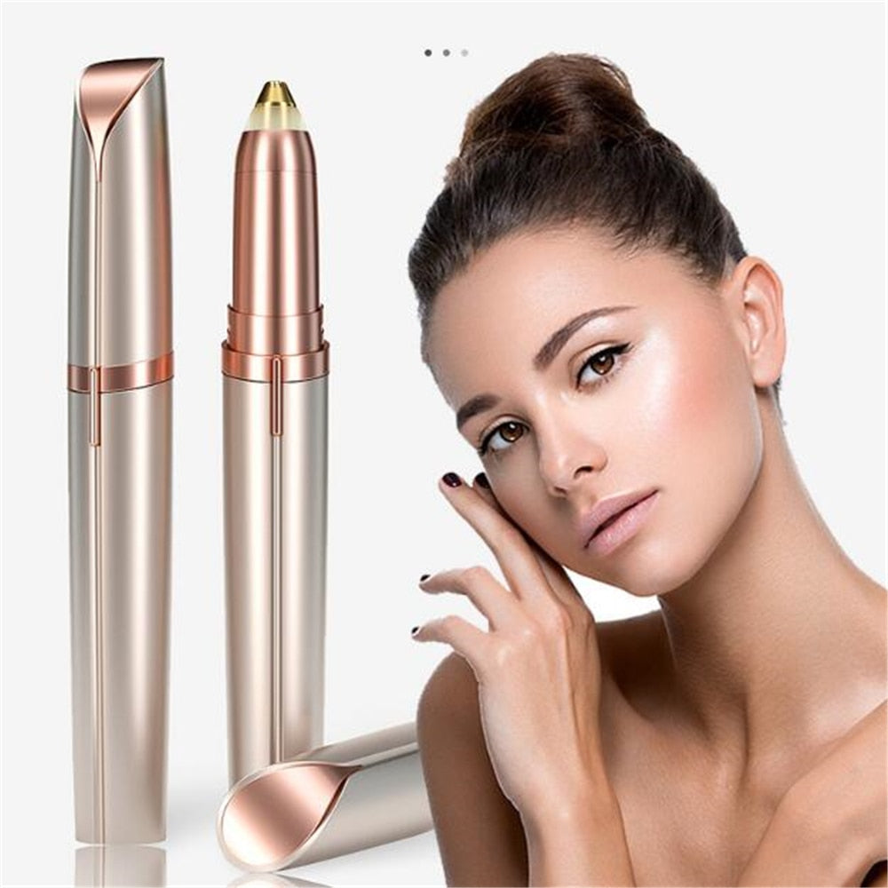 1pc Electric Eyebrow Trimmer Painless Eye Brow Epilator Mini Eye Brow Shaper Shaver Razor Portable F