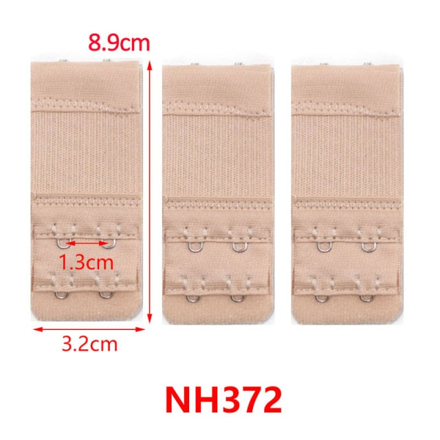 3/4/6/8pcs Bra Extension Strap Extenders for Women Adjustable Belt Buckle Nylon Elastic Bra Extensio