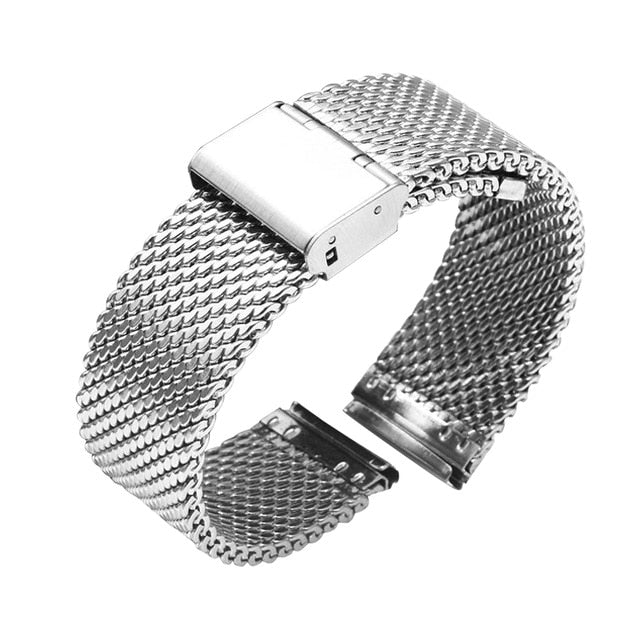 18mm 20mm 22mm 24mm Universal Milanese Watchband Quick Release Watch Band Mesh Stainless Steel Strap