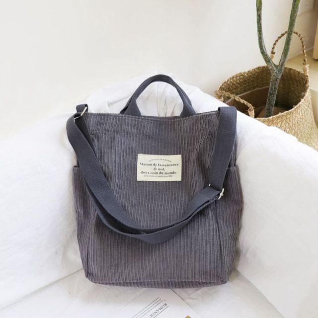 Large Capacity Cloth Handbag Tote Female Crossbody Messenger Bags Ladies Simple Canvas Purses Women 