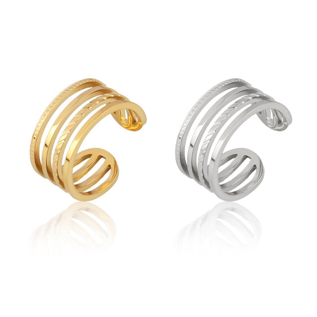 Snake Ring Stainless Steel Rings For Women Statement Ring Women&